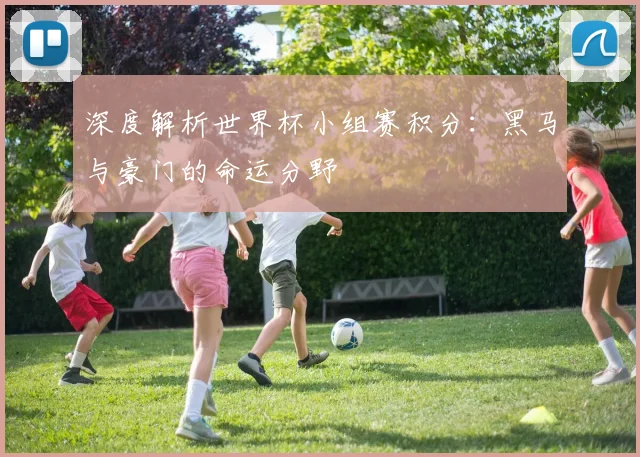 深度解析世界杯小组赛积分：黑马与豪门的命运分野