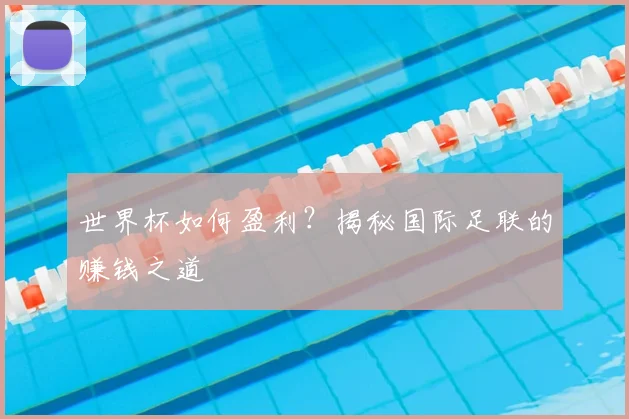 世界杯如何盈利?揭秘国际足联的赚钱之道
