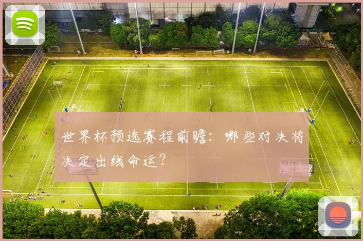 世界杯预选赛程前瞻:哪些对决将决定出线命运?